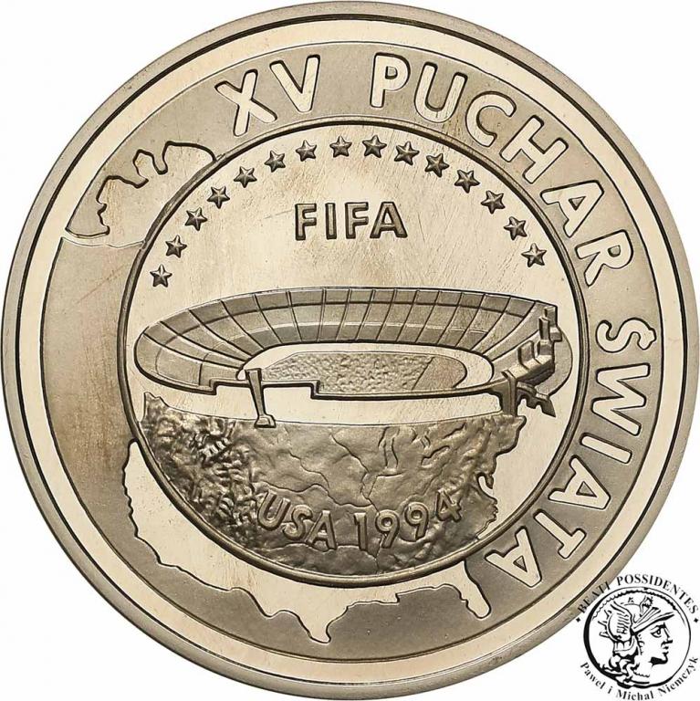 Polska III RP 1000 złotych 1994 FIFA USA st.L