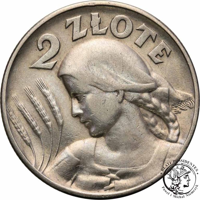 Polska II RP 2 złote 1925 (bez kropki) st.3+