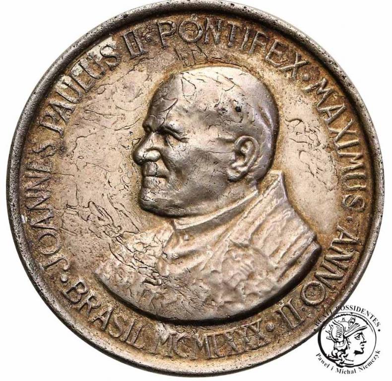 Brazylia medal 1980 Papież Jan Paweł II SREBRO st3