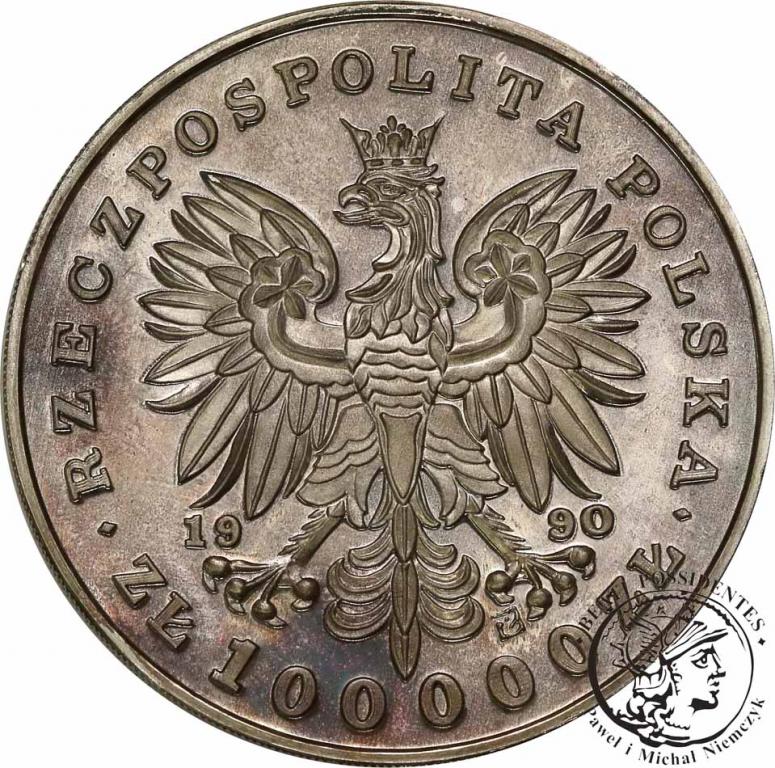 100 000 złotych 1990 Piłsudski Mały Tryptyk st.L-
