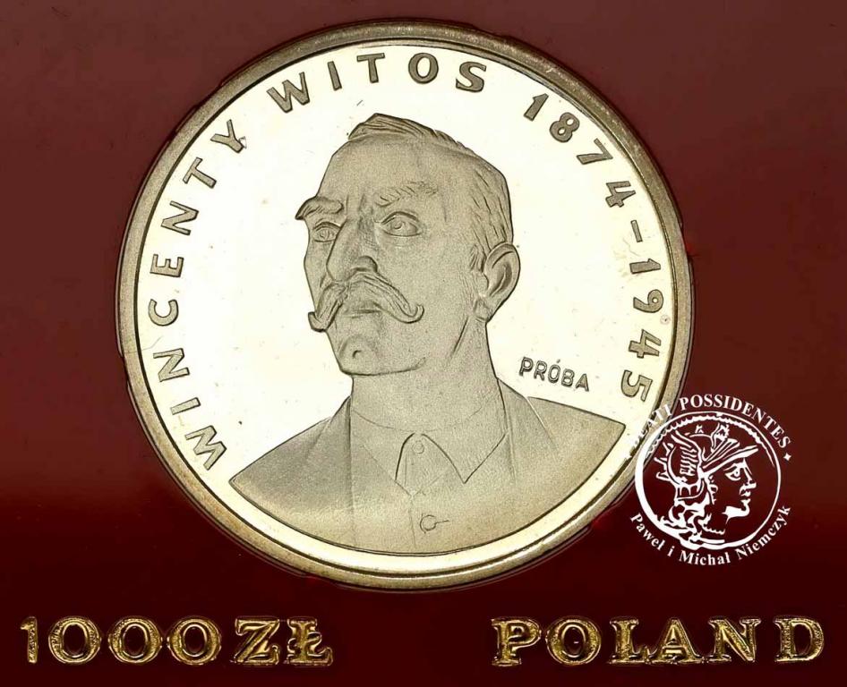 PRL PRÓBA Srebro 1000 złotych 1984 Witos st.L-
