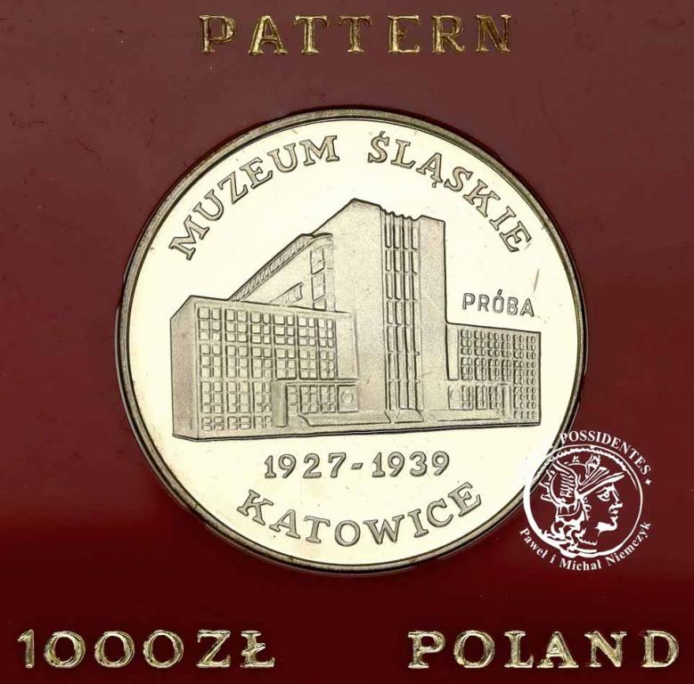 PRÓBA Ag 1000 zł Muzeum Śląskie Katowice 1987 stL