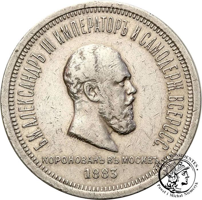 Rosja 1 Rubel 1881 koronacja Alexander III st. 3-