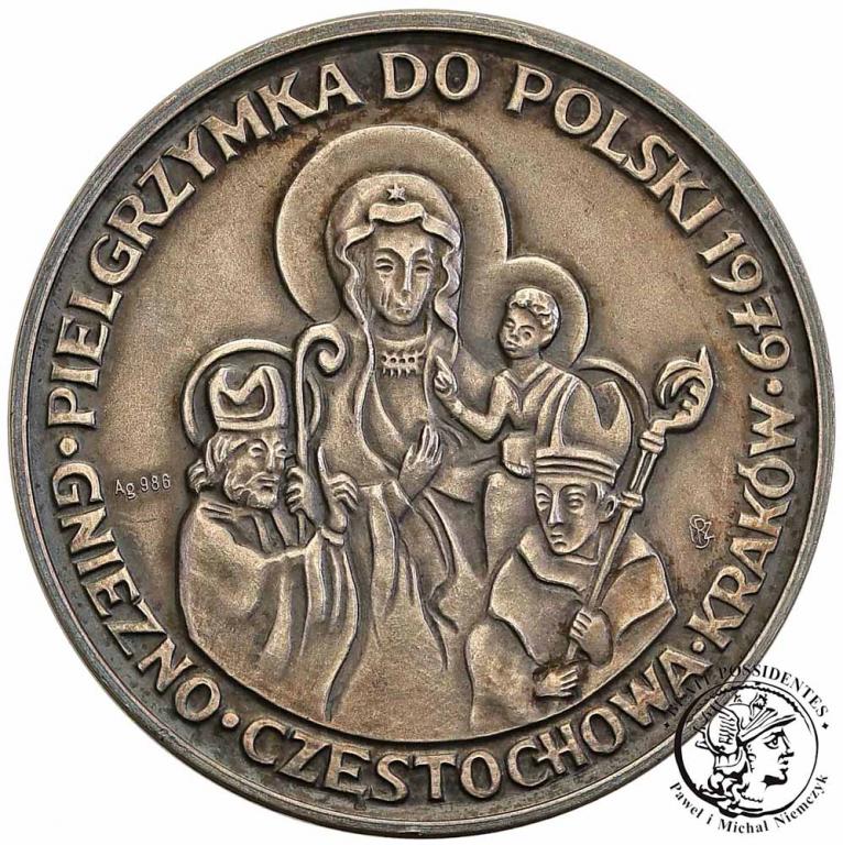 Polska medal 1979 Papież Jan Paweł II SREBRO st.1