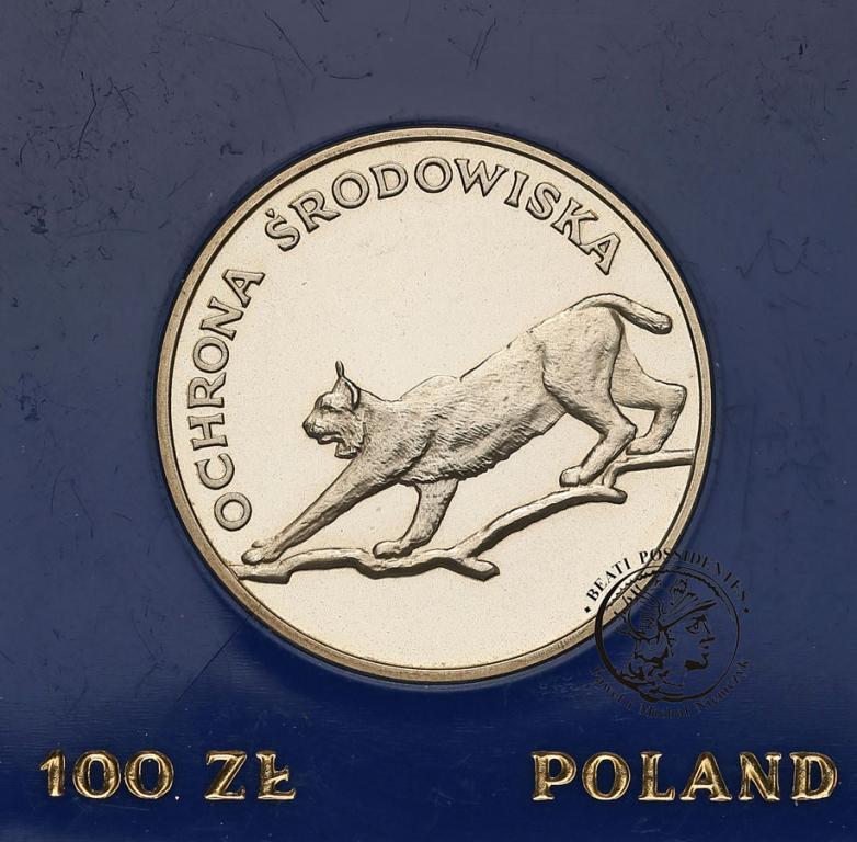 100 złotych 1979 Ryś - Ochrona Środowiska st.L-