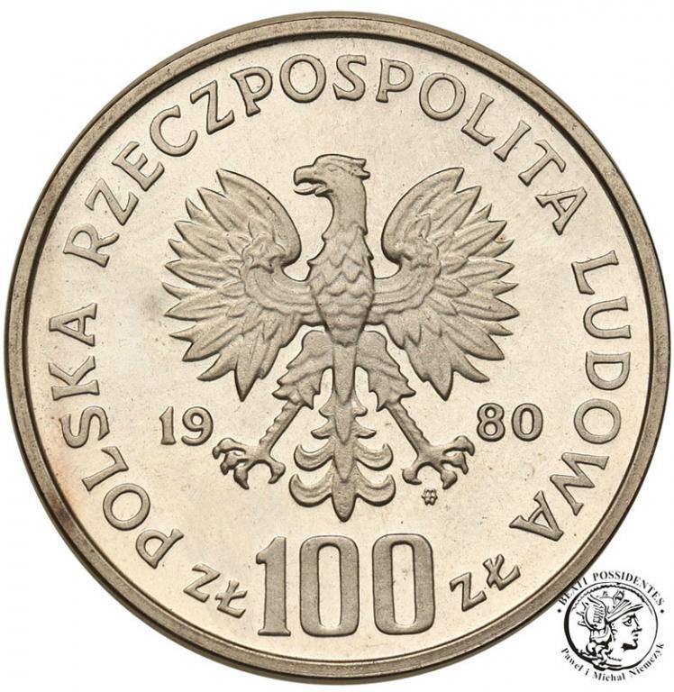 PRL PRÓBA SREBRO 100 złotych 1980 Olimpiada st.L-