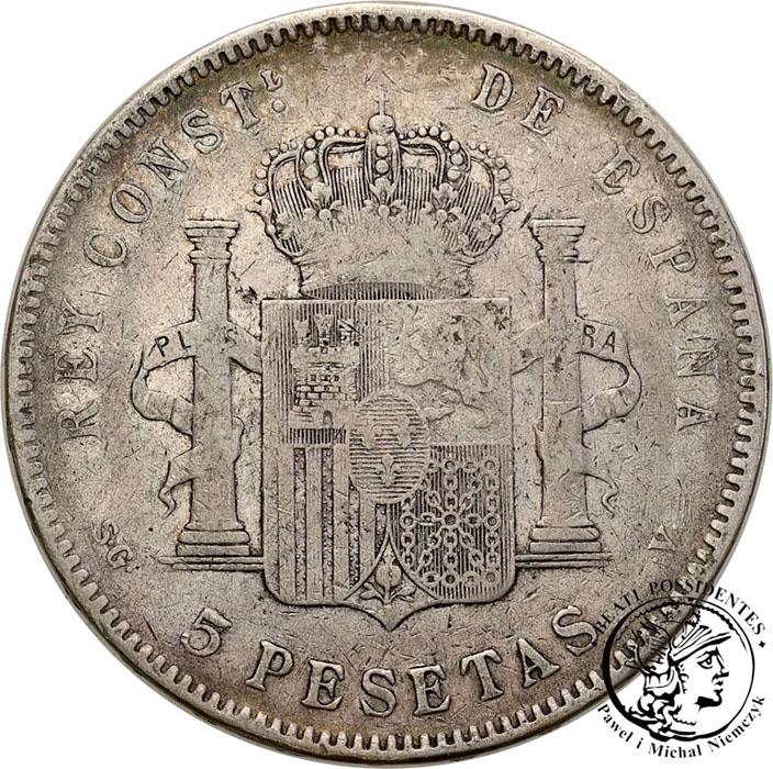 Hiszpania 5 Pesetas 1897 Alfonso XIII st. 3
