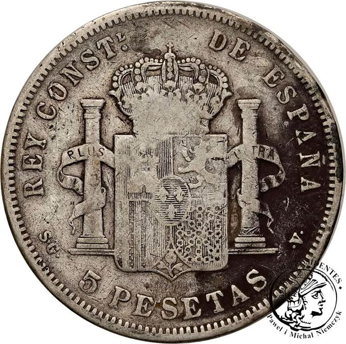 Hiszpania 5 Pesetas 1898 Alfonso XIII st. 3-
