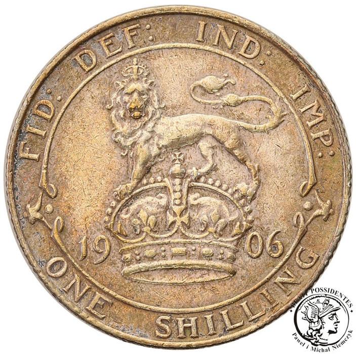 Wielka Brytania Edward VII 1 szyling 1906 st.2