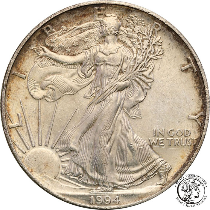 USA 1 dolar 1994 uncja srebra st.2