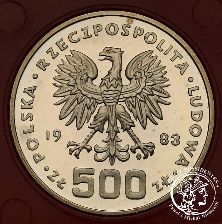 PRL PRÓBA Srebro 500 złotych 1983 Sarajewo st.L-