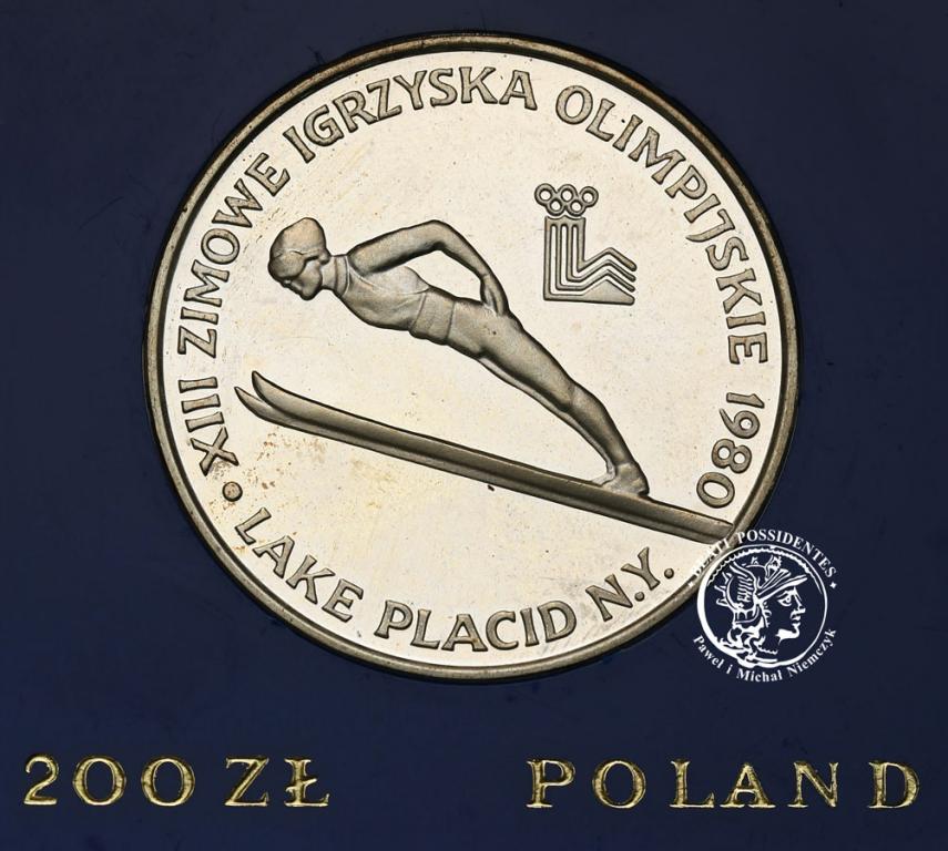 PRL 200 złotych 1980 Lake Placid bez znicza st.L-