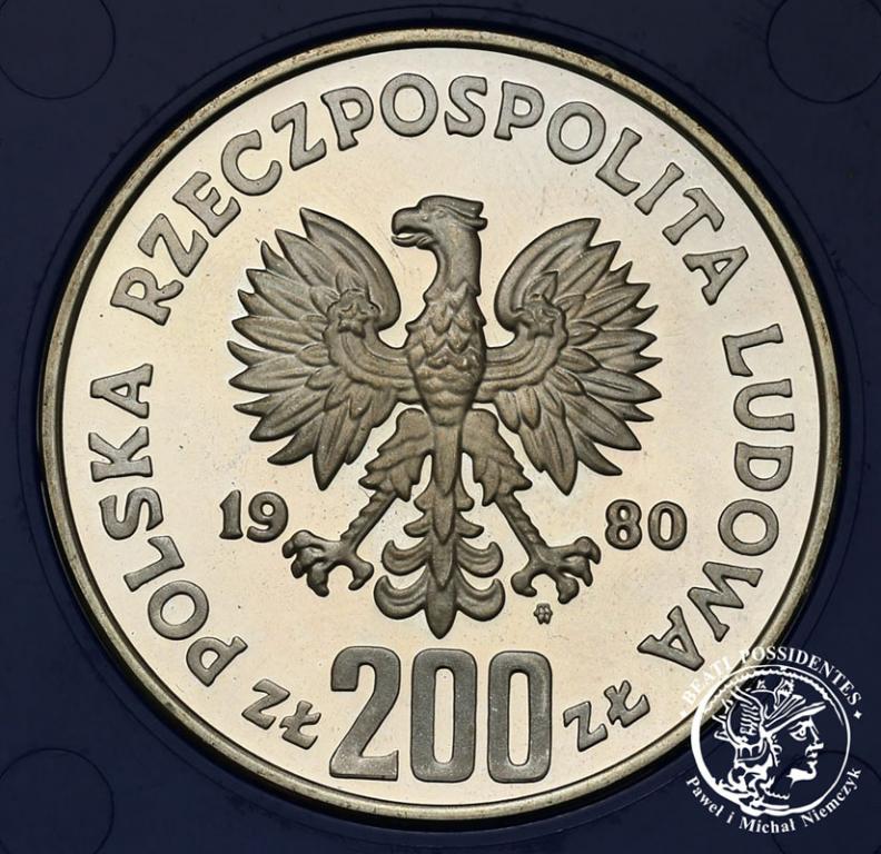 PRL 200 złotych 1980 Lake Placid bez znicza st.L-