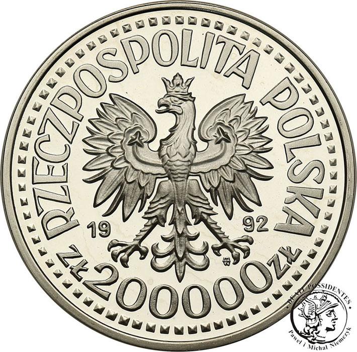 200 000 złotych 1992 Warneńczyk półpostać st.L