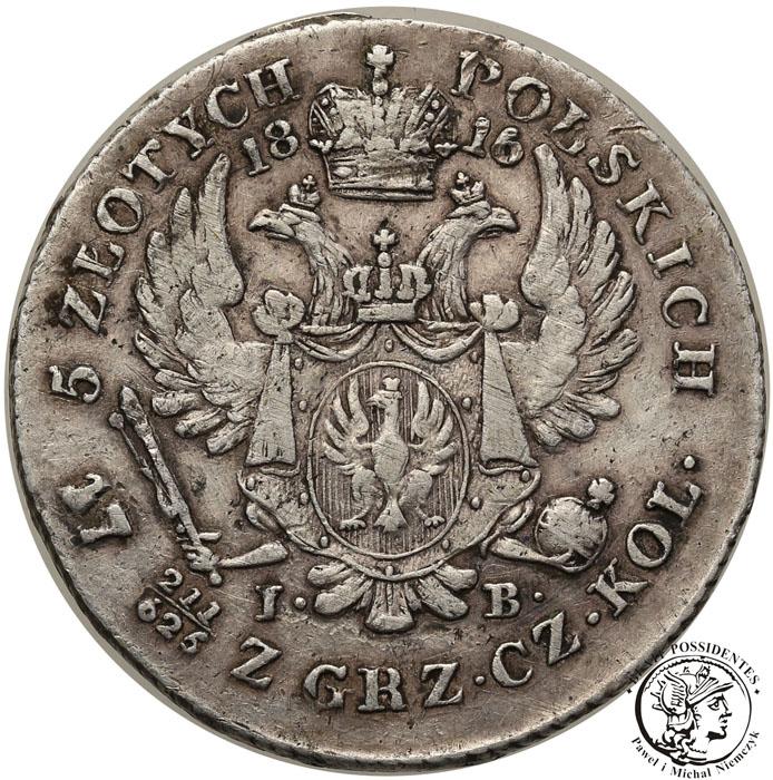 Polska 5 złotych 1816 IB Aleksander I st.3+