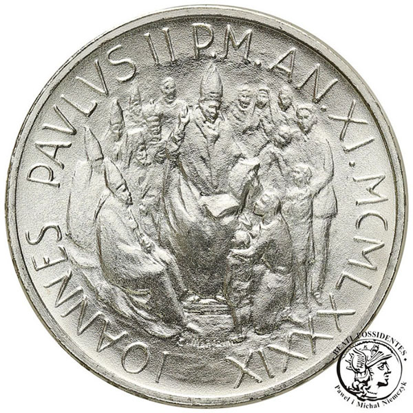 Watykan 1000 Lirów 1989 Papież Jan Paweł II st.1