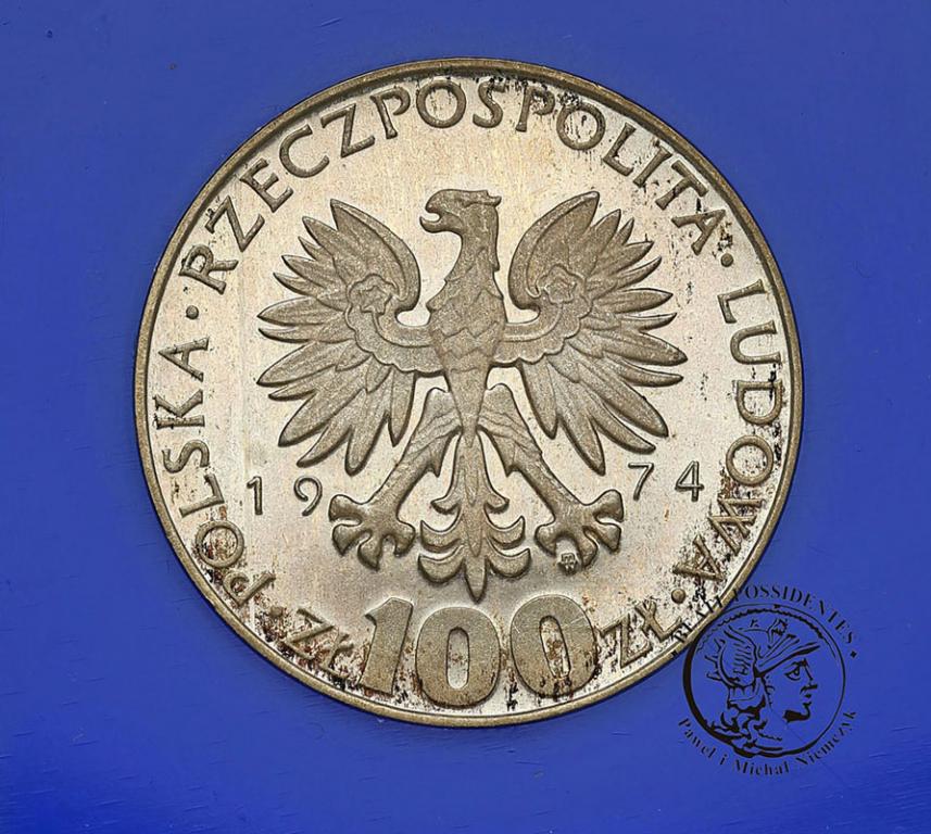 PRL PRÓBA srebro 100 złotych 1974 Skłodowska st.L-