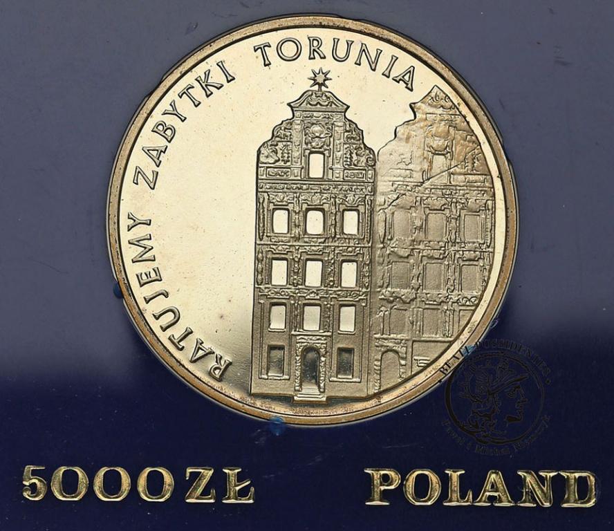 Polska PRL 5000 złotych 1989 Zabytki Torunia st.L