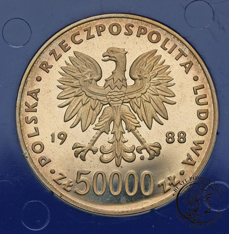 Polska PRL 50 000 złotych 1988 Piłsudski st.L