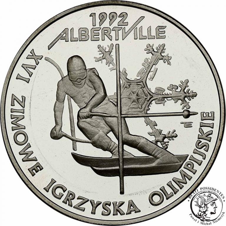 Polska 200 000 złotych 1991 Oly Albertville st.L-