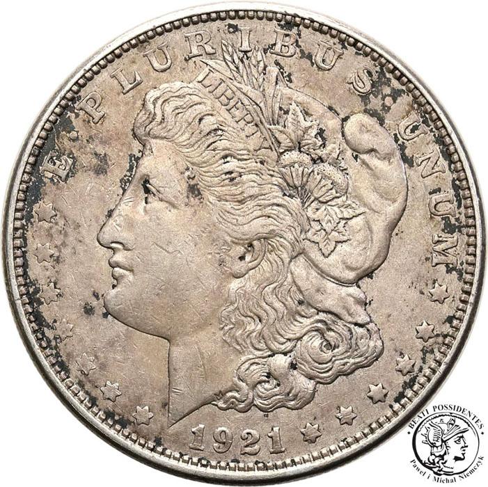 USA 1 dolar 1921 ''D'' Denver st.3