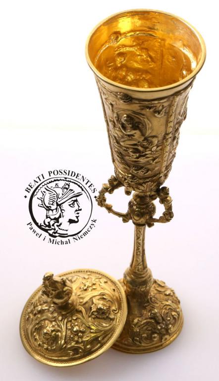 Niemcy pucharek srebro Hanau XIX wiek