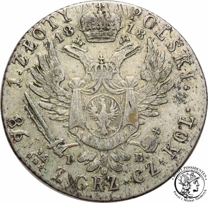 Polska 1 złoty 1818 Aleksander I st.2-/3+