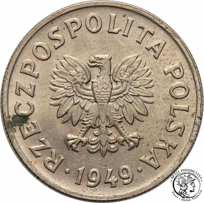 Polska PRL 50 groszy 1949 CuNi st.2+