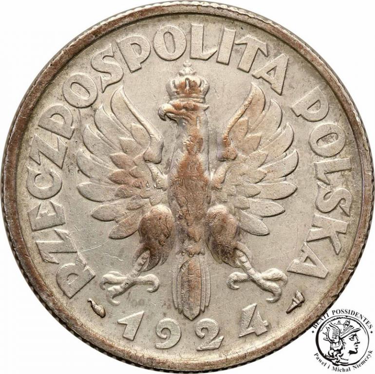 Polska II RP 2 złote 1924 róg i pochodnia st.3