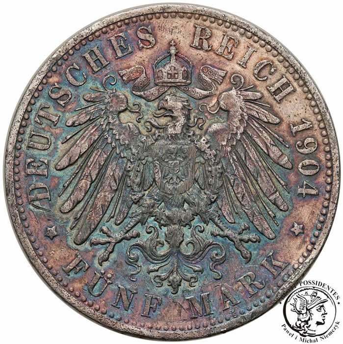 Niemcy Wirttembergia 5 Marek 1904 st.3-