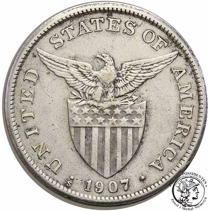 Filipiny 1 Peso 1907 st.3