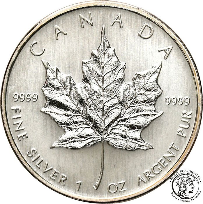 Kanada 1 dolar 2008 liść klonowy (uncja Ag) st.1
