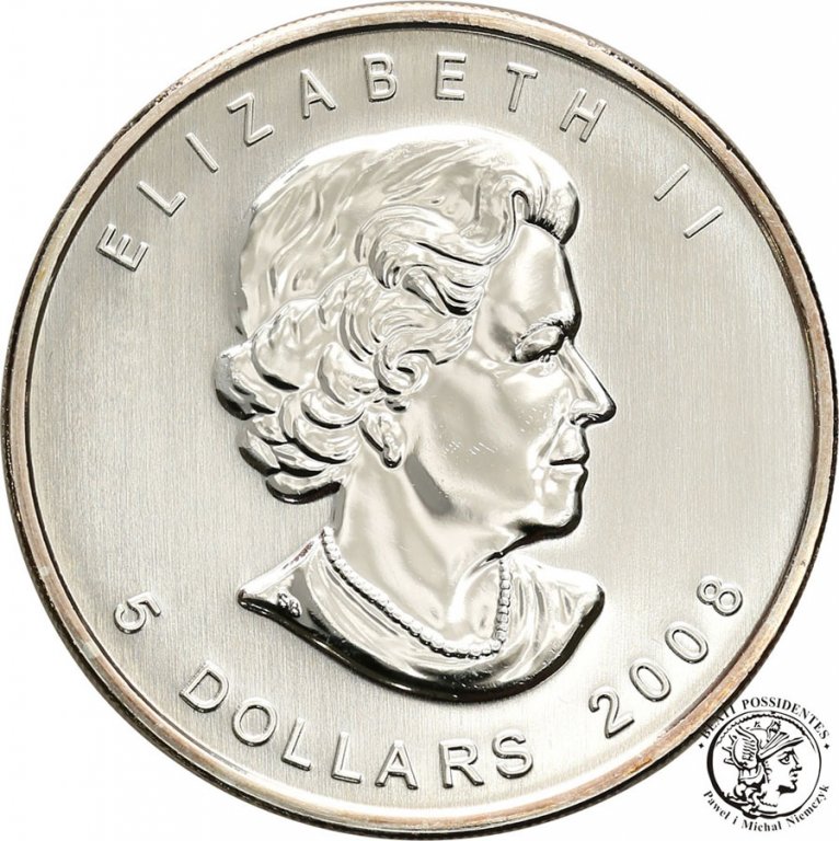 Kanada 1 dolar 2008 liść klonowy (uncja Ag) st.1