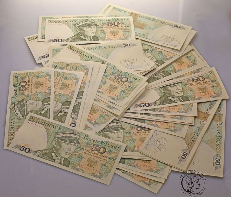 Banknoty 50 złotych różne zestaw 115 szt. st.1-