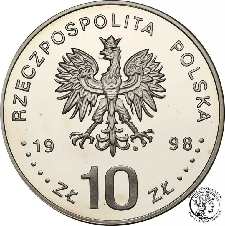 Polska III RP 10 złotych 1998 Nagano st.L-