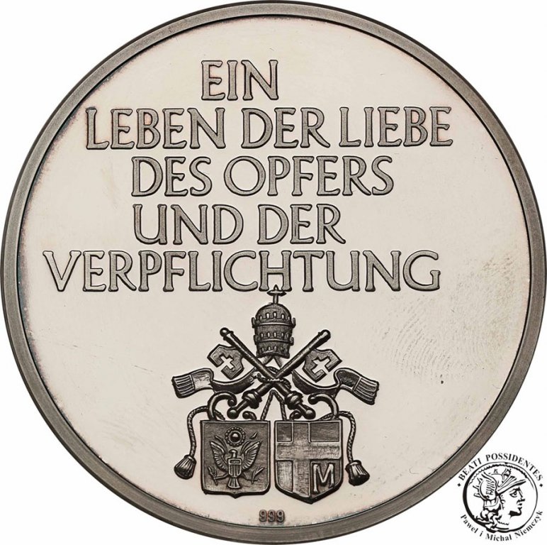 Niemcy medal Jan Paweł II w USA 1979 SREBRO st.L-