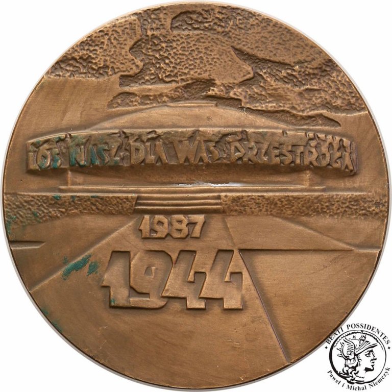 Polska medal 1987 Jan Paweł II Majdanek brąz st.1