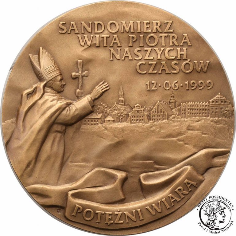 Polska medal 1999 Jan Paweł II Sandomierz brąz st1