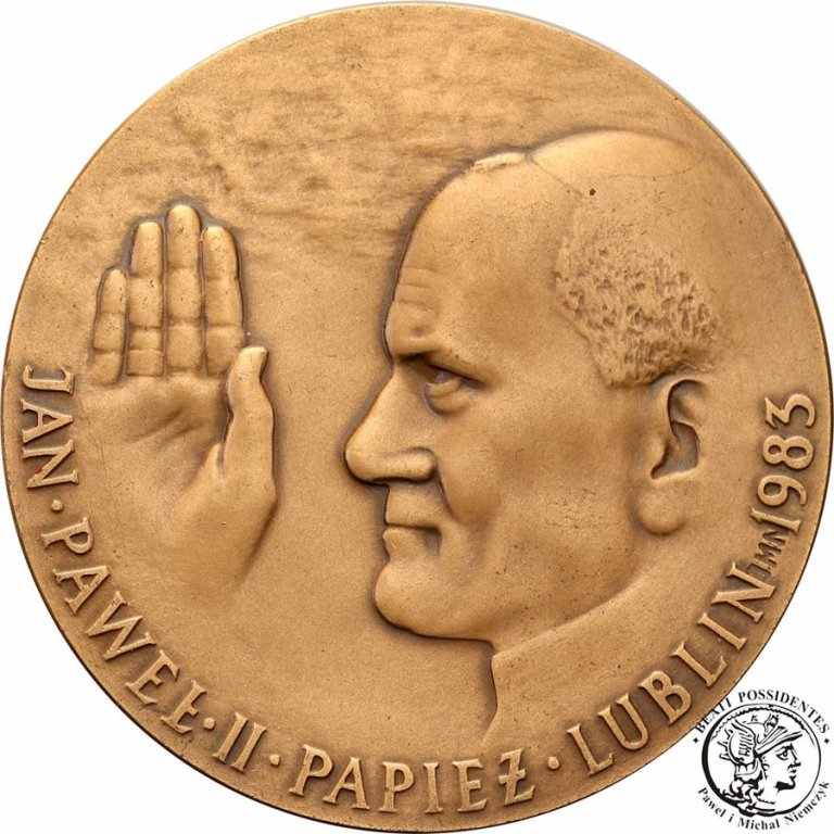Polska medal 1983 Jan Paweł II Majdanek brąz st.1