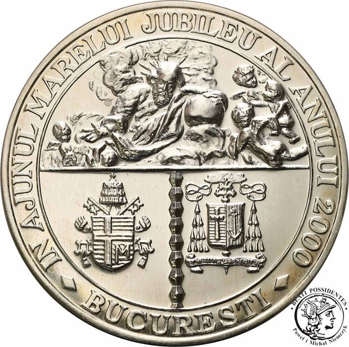 Rumunia medal 1999 Jan Paweł II SREBRO st.1