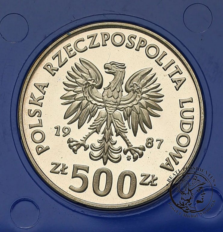 Polska PRL 500 złotych 1987 Oly Calgary st.L