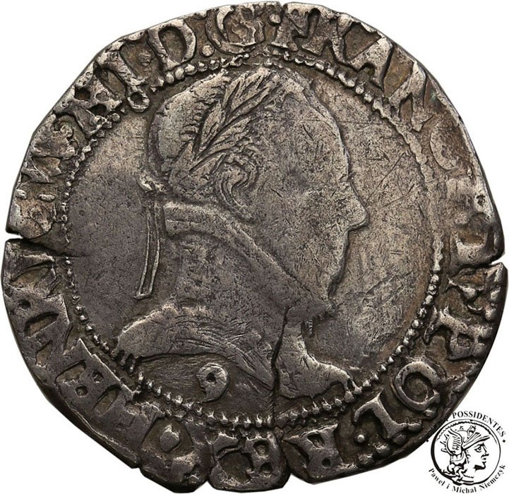 Polska Henryk Walezy 1/2 franka 1587 st.3
