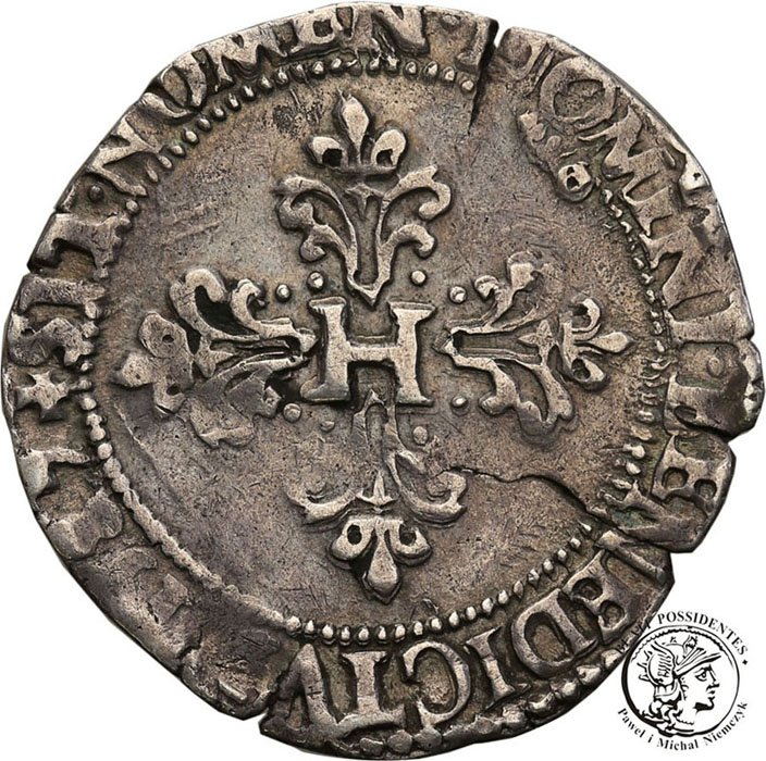 Polska Henryk Walezy 1/2 franka 1587 st.3