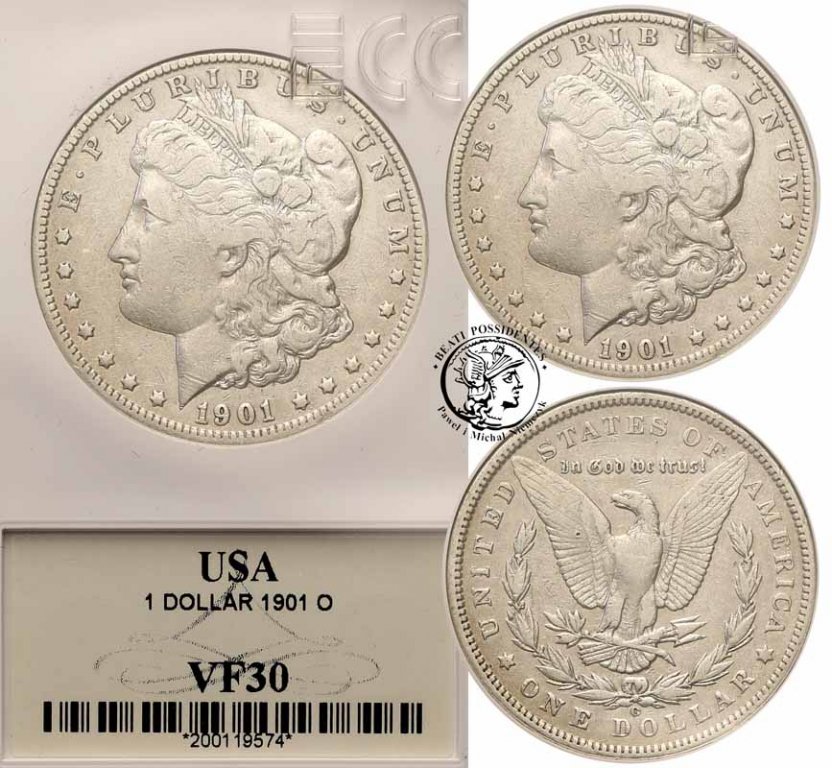 USA Morgan 1 dolar 1901 O Nowy Orlean GCN VF30