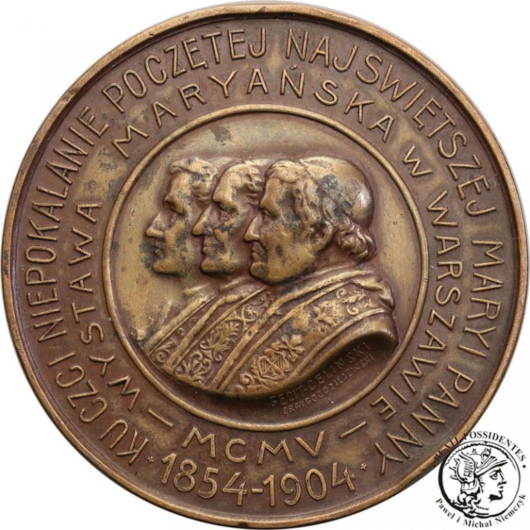 Polska medal 1905 Wystawa Mariańska Warszawa st.3+
