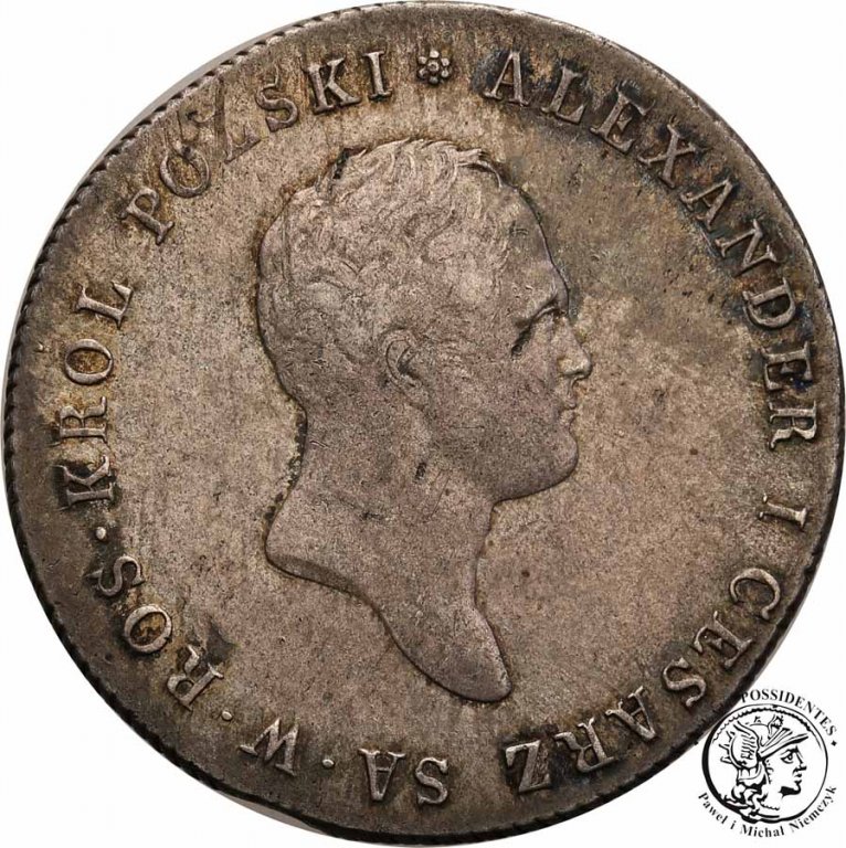 Polska 5 złotych 1817 Alexander I st.3+