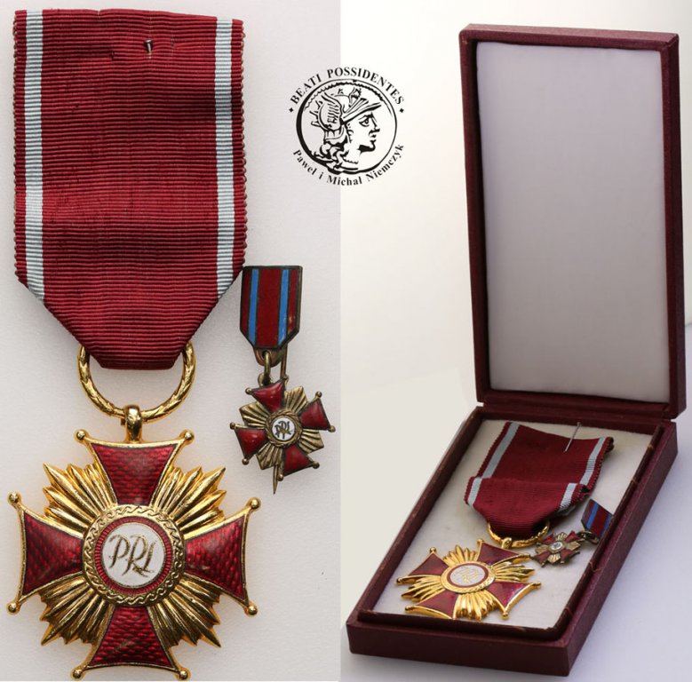 Polska PRL Złoty Krzyż Zasługi + miniaturka
