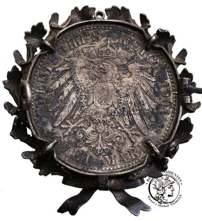 Niemcy brosza srebro (2 Marki 1901 Prusy)