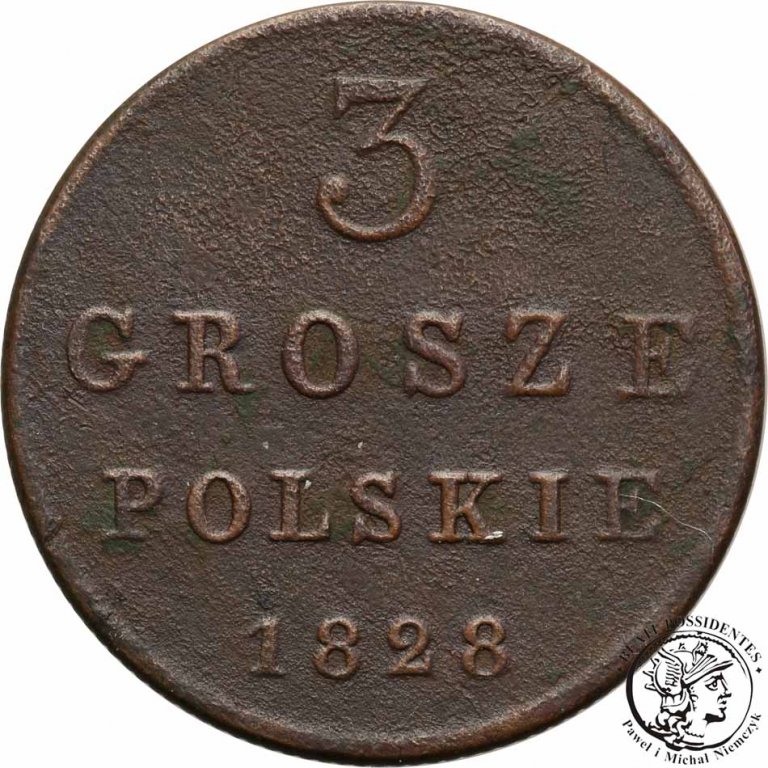 Mikołaj I 3 grosze (trojak) 1828 st. 3-