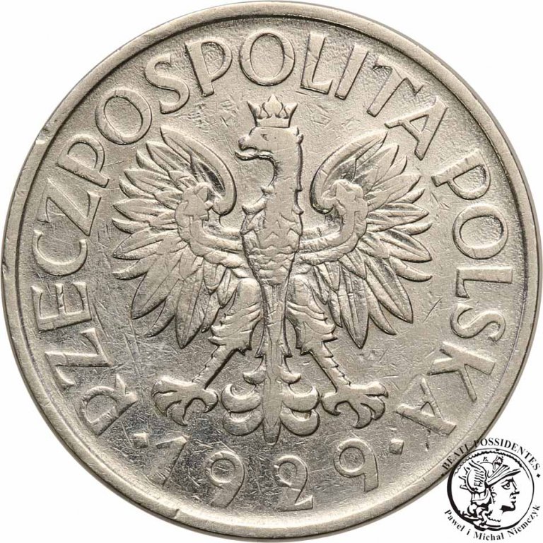Polska II RP 1 złoty 1929 nikiel st. 3
